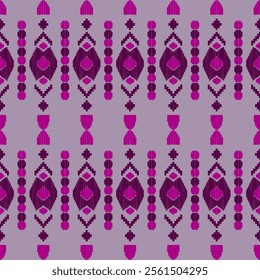 ikat abstract artwork seamless geometric pattern printed background fabric wallpaper hand drawn line
