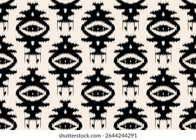 Ikat arrière-plan abstrait art. Ethnie tribale, fond d'écran bohème harmonieux. Motif ethnique fait main bel art Ikat. Arrière-plan abstrait ethnique floral art