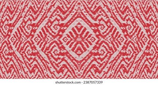 Ikat abstract Damask seamless pattern.Ethnic Damask seamless in Ikat design for textile,fabric,textures and wallpaper.Ikat Ethnic pattern for hand drawn style seamless background.Hand drawn Ikat.