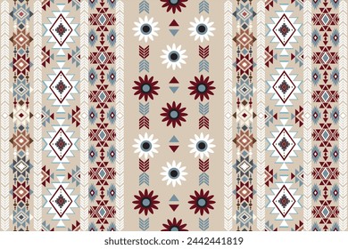 Ikat abstract ethnic art seamless pattern Mexican style wallpaper, set, geometric, oriental, fabric, clothing, print, ornament, Aztec geometric, furniture