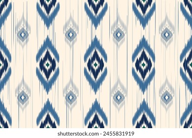 ikat Abstract Ethnic art. Seamless pattern in tribal, folk embroidery, and Mexican style. Aztec geometric art ornament print.Design for carpet, cover.wallpaper, wrapping, fabric, clothing