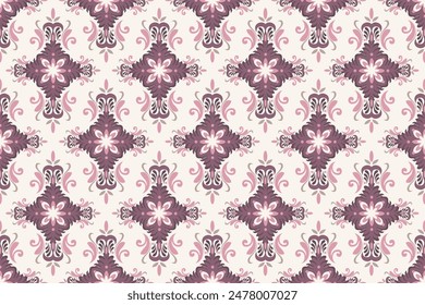 Ikat Abstract Ethnic art. Seamless pattern in tribal, folk embroidery, and Mexican style. Aztec geometric art ornament print. Design for carpet, cover wallpaper, wrapping, fabric, clothing