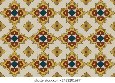 ikat Abstract Ethnic art. Seamless pattern in tribal, folk embroidery, and Mexican style. Aztec geometric art ornament print.Design for carpet, cover.wallpaper, wrapping, fabric, clothing