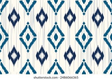 Ikat Abstractas Arte étnico. Patrón sin fisuras en estilo tribal, folclórico y mexicano. Arte geométrico azteca ornamento print.Design para alfombra, cubierta.Fondo de pantalla, envoltura, tela, ropa