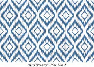 ikat Abstract Ethnic art. Seamless pattern in tribal,folk embroidery,and Mexican style. Aztec geometric art ornament print. Design for carpet,cover,wallpaper,wrapping,fabric,clothing