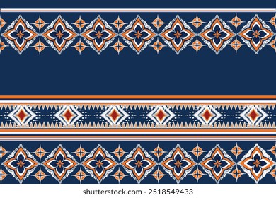 ikat Abstract Ethnic art Seamless pattern in tribal, folk embroidery, and Mexican style. Aztec geometric art ornament print Design for carpet, Cover. Wallpaper, wrapping, fabric, clothing