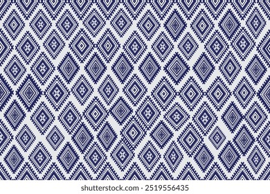 ikat Abstract Ethnic art Seamless pattern in tribal, folk embroidery, and Mexican style. Aztec geometric art ornament print Design for carpet, Cover. Wallpaper, wrapping, fabric, clothing