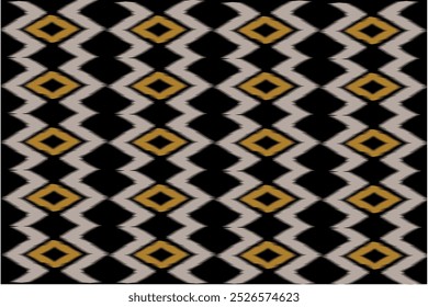 ikat Abstract Ethnic art Seamless pattern in tribal, folk embroidery, and Mexican style. Aztec geometric art ornament print Design for carpet, Cover. Wallpaper, wrapping, fabric, clothing