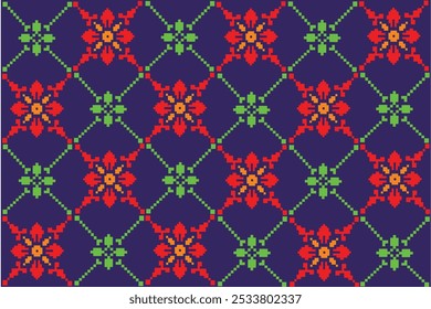 ikat Abstract Ethnic art Seamless pattern in tribal, folk embroidery, and Mexican style. Aztec geometric art ornament print Design for carpet, Cover. Wallpaper, wrapping, fabric, clothing