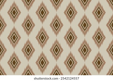  Ikat abstract ethnic art. Seamless pattern in tribal, folk embroidery, and Mexican style. Aztec geometric art ornament print.Design for carpet, cover.wallpaper, wrapping, fabric, clothing