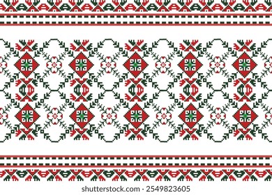 ikat Abstract Arte étnica Padrão perfeito em estilo tribal, popular bordado e mexicano. Arte geométrica asteca ornamento impressão Design para tapete, capa. Papel de parede, revestimento, tecido, vestuário