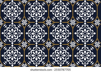 ikat Abstract Ethnic art Seamless pattern in tribal, folk embroidery, and Mexican style. Aztec geometric art ornament print Design for carpet, Cover. Wallpaper, wrapping, fabric, clothing