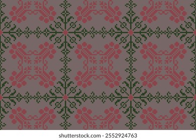 ikat Abstract Ethnic art Seamless pattern in tribal, folk embroidery, and Mexican style. Aztec geometric art ornament print Design for carpet, Cover. Wallpaper, wrapping, fabric, clothing
