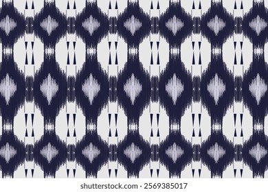 ikat Abstract Ethnic art. Seamless pattern in tribal, folk embroidery, and Mexican style. Aztec geometric art ornament print. Design for carpet, Cover , wallpaper, Wrapping, clothing fabric.