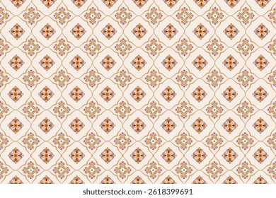 ikat Abstrait Art ethnique Motif harmonieux de style tribal, broderie folklorique et mexicain. Aztec géométrique art ornament print Design pour tapis, couverture. Fond d'écran, emballage, tissu, vêtements, pixel art