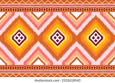 ikat abstract ethnic art style ikat patterns, indigenous tribes, folk and western style embroidery Aztec geometric art print Design for carpets, wallpaper covers, wraps, fabrics, clothing.