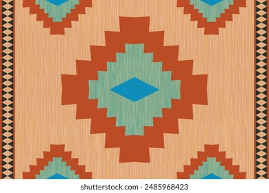 Ikat Abstract Ethnic Art, Tribal Seamless Patterns, Fabric Patterns, Clothing, Aztec Geometric Art Jewelry Prints, Covers, Folk Embroidery, Mexican Style, Carpet Design, Wallpaper, Wraps, Fabrics.