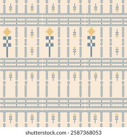 ikat Abstract Ethnic art.Seamless pattern in tribal, folk embroidery, and Mexican style. Aztec geometic  art ornament print.Design for carpet, cover.wallpaper, wrapping, fabric, clothing
