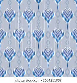 Ikat Abstract ethnic geometric pattern. Motif ethnic. Mexican embroidery Aztec. Ikat ethnic tribal. Boho Ikat pattern. Design for background, vector, wallpaper, illustration, batik and textile.