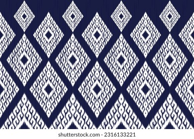Ikat Abstract geometric art ethnic oriental ikat seamless pattern traditional in tribal.For background,carpet,Batik,cover,textile,wallpaper,clothing,wrapping,fabric,printing,illustration.embroidery