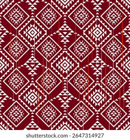 Ikat Abstract geometric art ethnic oriental ikat seamless pattern traditional in tribal.For background,carpet,Batik,cover,textile,wallpaper,clothing,wrapping,fabric,printing,illustration.embroidery