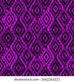 Ikat Abstract geometric art ethnic oriental ikat seamless pattern traditional in tribal.For background,carpet,Batik,cover,textile,wallpaper,clothing,wrapping,fabric,printing,illustration.embroidery