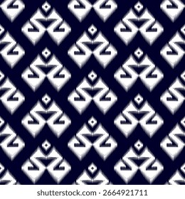Ikat Abstract geometric art étnico oriental ikat padrão sem costura tradicional em tribal.For fundo,tapete,Batik,capa,têxtil,papel de parede,vestuário,envoltório,tecido,impressão,bordado.ilustração