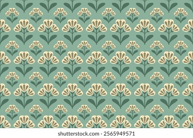 Ikat abstract geometric embroidery element seamless pattern. Retro decorative design for fabric, wallpaper, background, graphic, print, interior, decoration, texture, ornament, wrapping, cover, paper