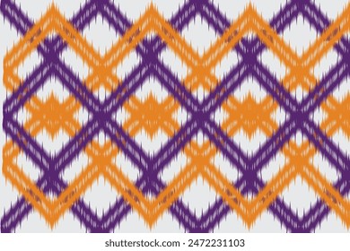 Ikat abstracto. Patrón geométrico sin fisuras en estilo tribal, bordado popular. Arte geométrico azteca ornamento print.Design para alfombra, Fondo de pantalla, ropa, envoltura, tela, cubierta, textil.