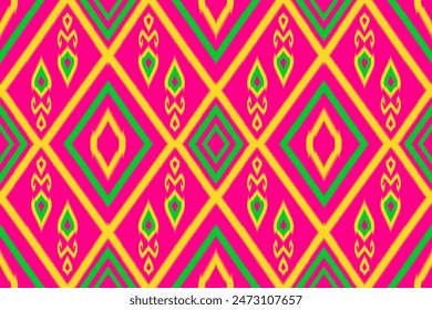 ikat abstract seamless pattern. ikat abstract style. ikat pattern design for background, wallpaper, textile, fabric, clothing, embroidery