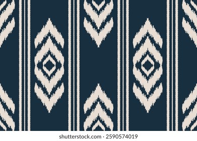 Ikat Abstract striped Ethnic art. Seamless patterns tribal, folk embroidery, and Mexican style. Aztec geometric art ornament print.Design for carpet, cover wallpaper, wrapping, fabric, clothing