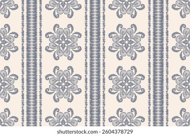 Ikat Abstract striped Ethnic art. Seamless patterns tribal, folk embroidery, and Mexican style. Aztec geometric art ornament print.Design for carpet, cover wallpaper, wrapping, fabric, clothing
