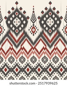  Ikat Vector abstracto Geométrico étnico tribal. Damasco sin patrón tradicional estilo azteca Diseño para el fondo, alfombra, papel de pared, ropa, envoltura, batik, tela, bordado. Otros diseñan.

