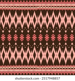  Ikat abstract Vetor Geometric étnico tribal .Damask padrão sem emenda tradicional estilo asteca Design para fundo, Capeta, papel de parede, roupas, envoltório, batik, tecido, bordados . Outro design.
