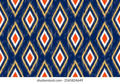 Ikat abstract,Vector illustration of seamless pattern or geometric texture modern pattern for clothing,wallpaper,fabric,carpet,batik,textile