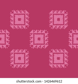 Ikat. Art seamless pattern. Ethnic print. Multicolored. Boho. Traditional ornament. Folk motif. Vector geometric background. Can be used for social media, posters, email, print, ads designs.