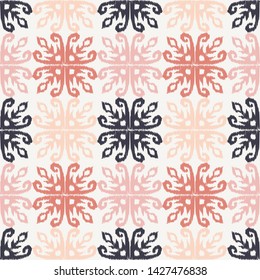Ikat. Art seamless pattern. Ethnic print. Multicolored. Boho. Traditional ornament. Folk motif. Vector geometric background. Can be used for social media, posters, email, print, ads designs.