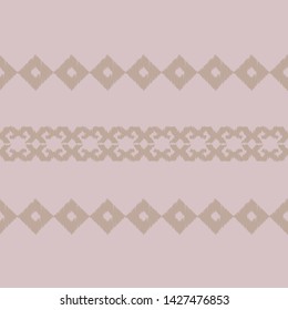 Ikat. Art seamless pattern. Ethnic print. Multicolored. Boho. Traditional ornament. Folk motif. Vector geometric background. Can be used for social media, posters, email, print, ads designs.