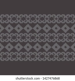Ikat. Art seamless pattern. Ethnic print. Multicolored. Boho. Traditional ornament. Folk motif. Vector geometric background. Can be used for social media, posters, email, print, ads designs.