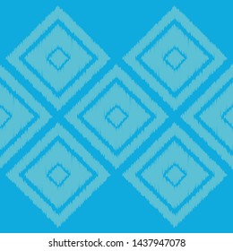 Ikat. Art seamless pattern. Ethnic print. Multicolored. Boho. Traditional ornament. Folk motif. Vector geometric background. Can be used for social media, posters, email, print, ads designs.