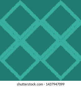 Ikat. Art seamless pattern. Ethnic print. Multicolored. Boho. Traditional ornament. Folk motif. Vector geometric background. Can be used for social media, posters, email, print, ads designs.