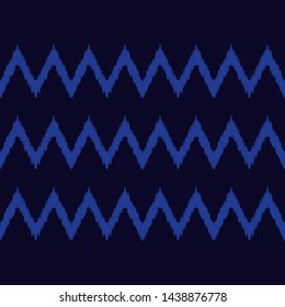 Ikat. Art seamless pattern. Ethnic print. Multicolored. Boho. Traditional ornament. Folk motif. Vector geometric background. Can be used for social media, posters, email, print, ads designs.