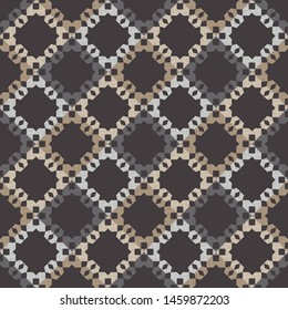 Ikat. Art seamless pattern. Ethnic print. Multicolored. Boho. Traditional ornament. Folk motif. Vector geometric background. Can be used for social media, posters, email, print, ads designs.