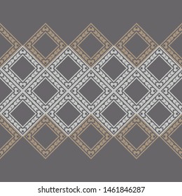 Ikat. Art seamless pattern. Ethnic print. Multicolored. Boho. Traditional ornament. Folk motif. Vector geometric background. Can be used for social media, posters, email, print, ads designs.