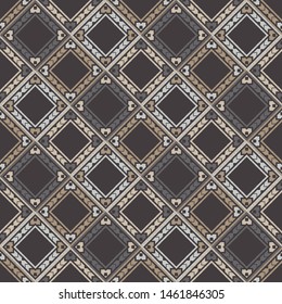 Ikat. Art seamless pattern. Ethnic print. Multicolored. Boho. Traditional ornament. Folk motif. Vector geometric background. Can be used for social media, posters, email, print, ads designs.