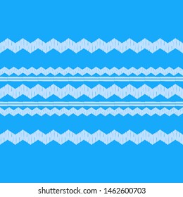 Ikat. Art seamless pattern. Ethnic print. Multicolored. Boho. Traditional ornament. Folk motif. Vector geometric background. Can be used for social media, posters, email, print, ads designs.