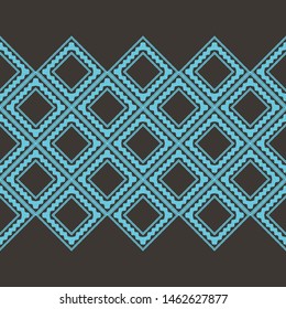 Ikat. Art seamless pattern. Ethnic print. Multicolored. Boho. Traditional ornament. Folk motif. Vector geometric background. Can be used for social media, posters, email, print, ads designs.