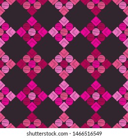 Ikat. Art seamless pattern. Ethnic print. Multicolored. Boho. Traditional ornament. Folk motif. Vector geometric background. Can be used for social media, posters, email, print, ads designs.