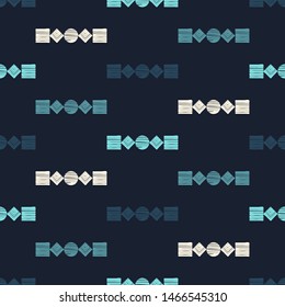 Ikat. Art seamless pattern. Ethnic print. Multicolored. Boho. Traditional ornament. Folk motif. Vector geometric background. Can be used for social media, posters, email, print, ads designs.