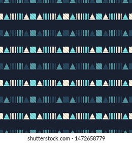 Ikat. Art seamless pattern. Ethnic print. Multicolored. Boho. Traditional ornament. Folk motif. Vector geometric background. Can be used for social media, posters, email, print, ads designs.